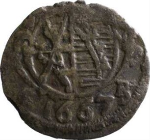 Münze, Pfennig, 1667