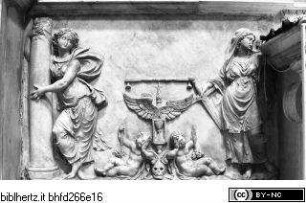 Cybo-Monument, Fortitudo und Justitia