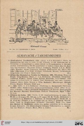 Almanache/Taschenbücher (Nr. 1-77)