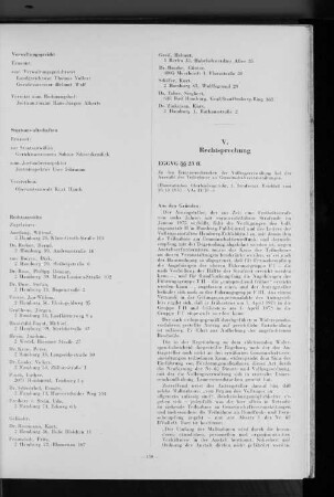 V. Rechtssprechung