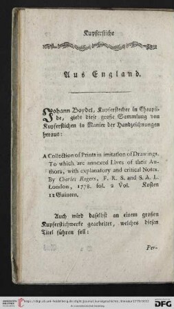 Kunstnachrichten aus England