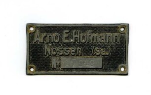 Firmenschild Arno E. Hofmann, Nr. 17949