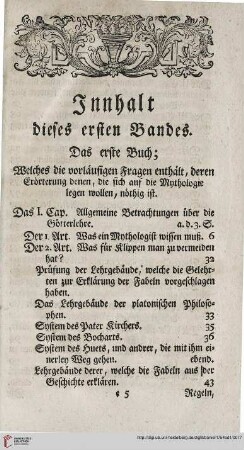 Innhalt dieses ersten Bandes
