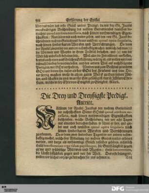 Die Drey und Dreyßigste Predigt.