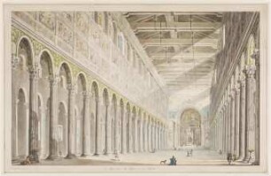 Das Innere der Basilika S. Paolo fuori le Mura in Rom