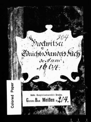 Gerichtshandelsbuch von Brockwitz (bei Meißen), Bd. 3