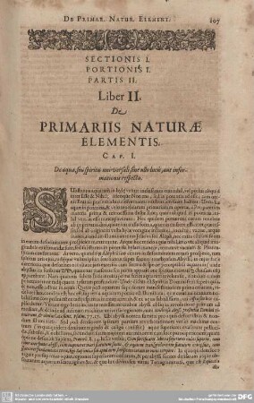 Liber II. De Primariis Naturae Elementis.