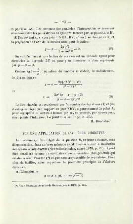 SUR UNE APPLICATION DE L´ALGÈBRE DIRECTIVE.