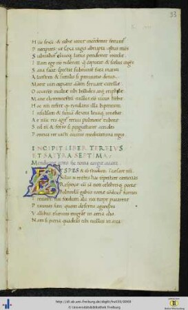 (33r - 46r) Liber III.