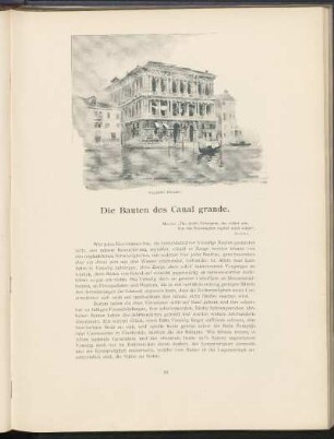 Die Bauten des Canal grande.