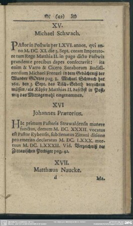 XVI. Johannes Praetorius