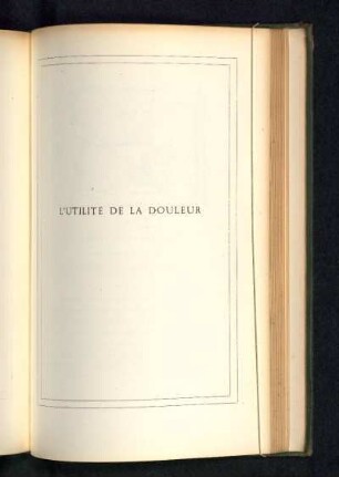 L' utilité de la douleur