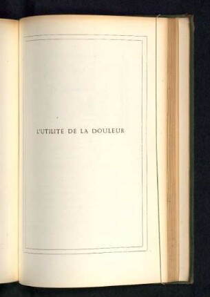 L' utilité de la douleur