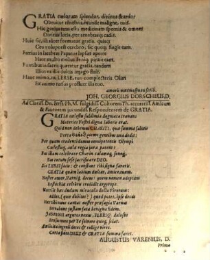 Epicriseos ad Sermonem de gratia, habitum Metis in Mediomatricibus a Paulo Ferrio ... dissertatio VI.