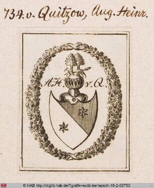 Wappen des August Heinrich von Quitzow