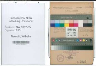 Entnazifizierung Wilhelm Namuth , geb. 08.03.1892 (Sparkassenbeamter)