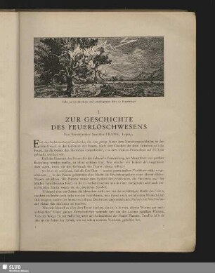 I. Zur Geschichte des Feuerlöschwesens