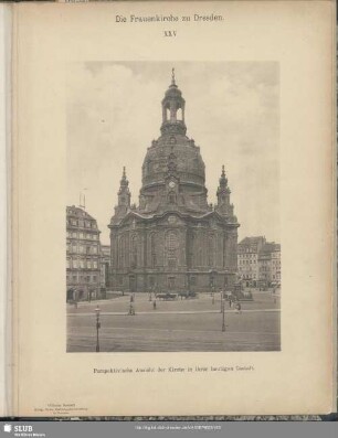 Perspektivische Ansicht der Kirche in ihrer heutigen Gestalt