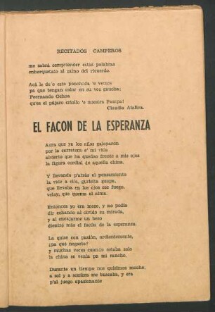 El Facón de la esperanza