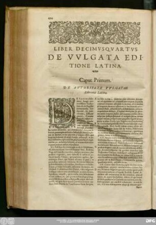Liber Decimusquartus De Vulgata Editione Latina.