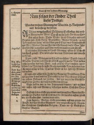 Nun folget der Ander Theil dieser Predigt.