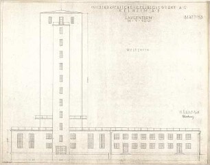 Schachner, Richard; Kelheim; Zellstoffabrik Waldhof - Laugenturm, Westseite (Ansicht)