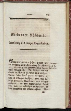 Siebenter Abschnitt. Fortsetzung des vorigen Gegenstandes.