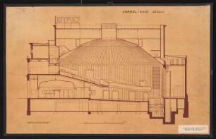 Capitol-Lichtspiele am Zoo, Berlin: Längsschnitt 1:100 (von Inv.Nr. 3178)