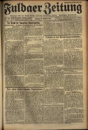 Ausgabe vom Freitag, den 28. Oktober 1927.