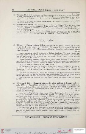XXII. Italy (Nr. 465 - 488)