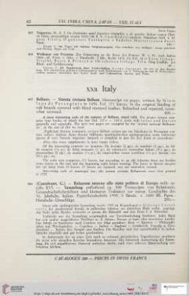 XXII. Italy (Nr. 465 - 488)