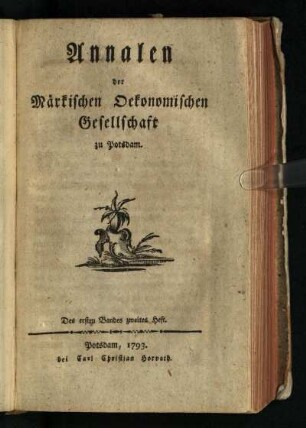 Des ersten Bandes zweites Heft