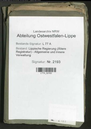 Konkurs des Amtmann Lucanus zu Detmold: Tabellen der Kontributionserhebung des Amtmanns Lucanus in den Bauerschaften des Kirchspiels Detmold, Bd. 1