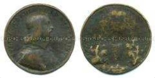 Medaille auf Kardinal Mazarin vor Casale