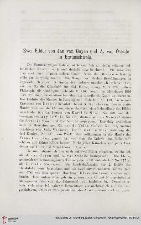 6: Zwei Bilder von Jan von Goyen und A. van Ostade in Braunschweig