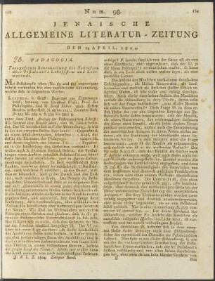 Num. 98. Den 24. April 1804