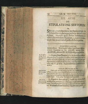 Tit. XVIII. De Stipulatione Servorum.