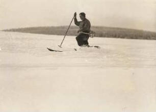 Skischule. Telemark-Schwung