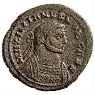 Münze, Follis, 300 - 305 n. Chr.