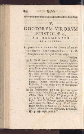 V. Doctorvm Virorvm Epistolae