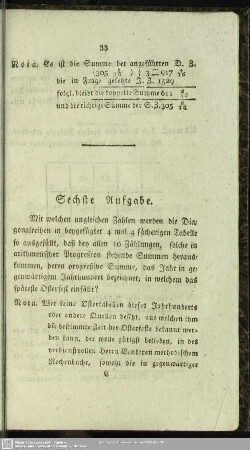 Sechste Aufgabe