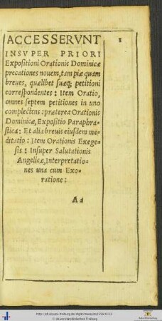 Precationes, Orationes, Expositiones et Interpretationes