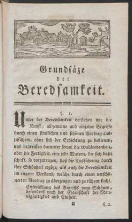 Grundsätze der Beredsamkeit