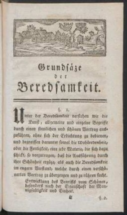 Grundsätze der Beredsamkeit