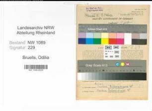 Entnazifizierung Odilia Bruells , geb. 08.09.1920 ()