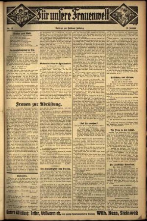 Zweite Ausgabe vom Donnerstag, den 19. Januar 1933.