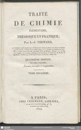 2: Traité De Chimie Élémentaire, Théorique Et Pratique
