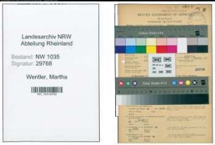 Entnazifizierung Martha Wentler , geb. 19.02.1922 (Angestellte)