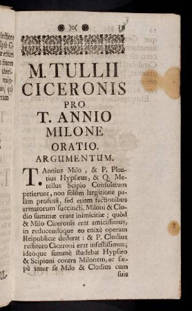 13-80, M. Tullii Ciceronis Pro T. Annio Milone Oratio