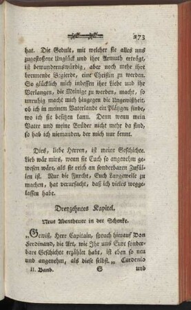 Dreyzehntes Capitel. Neue Abentheuer in der Schenke